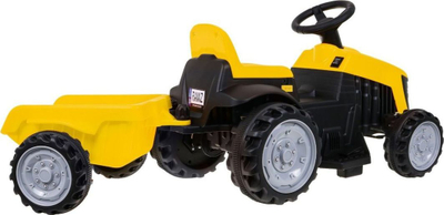 Traktor elektrik për fëmijë Ramiz TR1908T, me rimorkio, 5 km/h, i verdhë