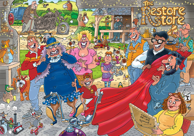 Puzzle Wasgij Original 41 Restore Store, 1000 copa, me ngjyra nga të gjitha