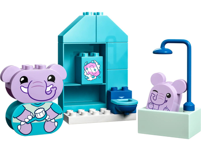 Set lodrash LEGO Duplo 10413 Daily Routines Cabin, për fëmijë të vegjël, shumëngjyrësh