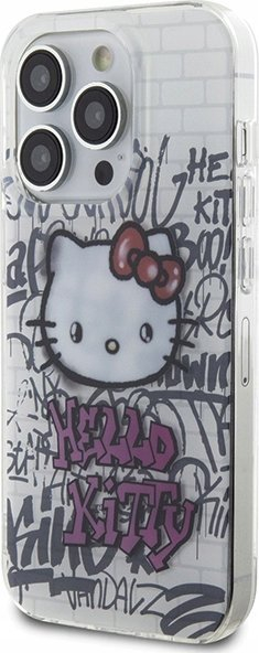Futrollë telefoni Hello Kitty HKHCP13LHDGPHT, për iPhone 13 Pro 6.1", hardcase TPU, e bardhë