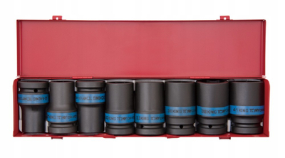 Set kokëza goditëse të gjata King Tony 8409MR, 1", 8 copë, e zezë