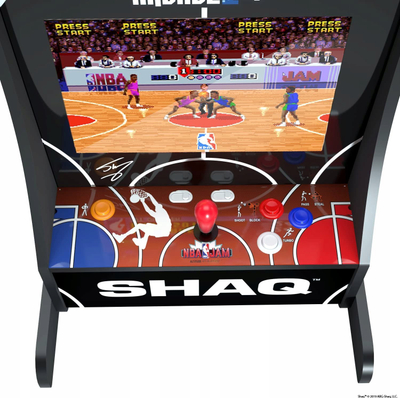 Kabinet lojërash Arcade1Up NBA Jam Partycade, i vogël, për mur edhe tavolinë, shumëngjyrësh