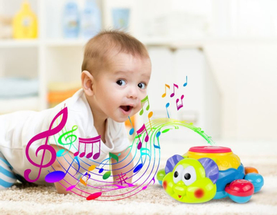 Lodër interaktive për bebe Runaway Toy, muzikore, me lëvizje vetë, shumëngjyrëshe