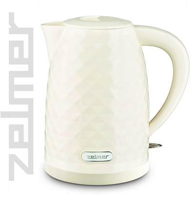 Електричен чајник Zelmer ZCK7632F Fryderyk, 1.7L, 2200W, крем