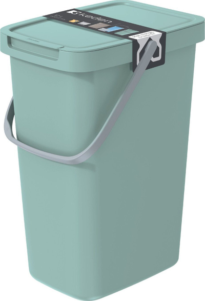 Kosh mbeturinash Prosperplast Keden Systema Q CEN-83856, 12L, plastike, jeshile e çelët