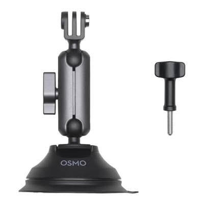 Mbajtëse me vakum DJI Osmo Action Suction Cup Mount, montim për kamera aksioni, rrotullim i rregullueshëm, e zezë