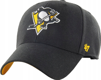 Kapelë bejsbolli 47 Brand NHL Pittsburgh Penguins Ballpark, me strehë të lakuar, me mbyllje që e rregullon vetë, e zezë