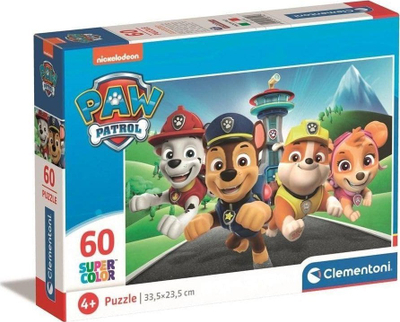 Puzzle Clementoni SuperColor Paw Patrol, 60 pjesë, 4 vjeç+