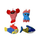Lodra plushi Pirates, 16cm, personazh piratësh, shumëngjyrëshe