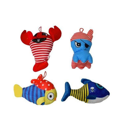 Lodra plushi Pirates, 16cm, personazh piratësh, shumëngjyrëshe