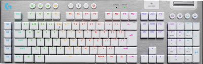 Tastierë lojrash Logitech G915 X Lightspeed, wireless, profil i ulët, e bardhë