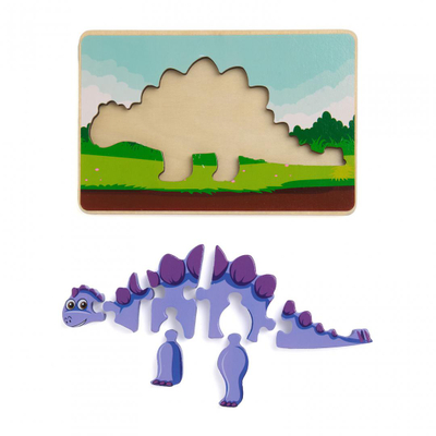 Puzzle druri Momki Stegosaurus, 8 pjesë, shumëngjyrëshe