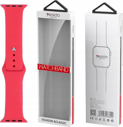 Rrip ore Yesido WB44 për Apple Watch, 42/44/45 mm, silikon, rozë