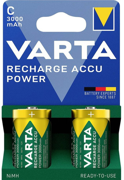 Рикарикирачки батерии Varta RECHARGE ACCU Power C, NiMH, 3000mAh