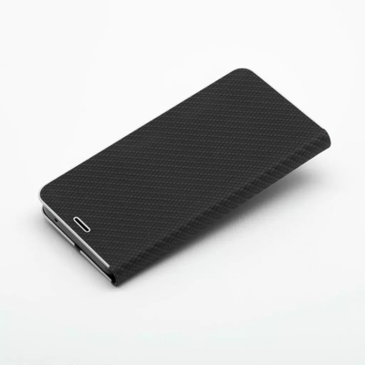 Kabull telefonit LUNA Book Carbon për Xiaomi Redmi Note 15 Pro Plus 5G, me kapak tip libër, e zezë