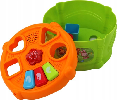 Lodër daulle interaktive Leantoys, sorter formash, me shumë ngjyra