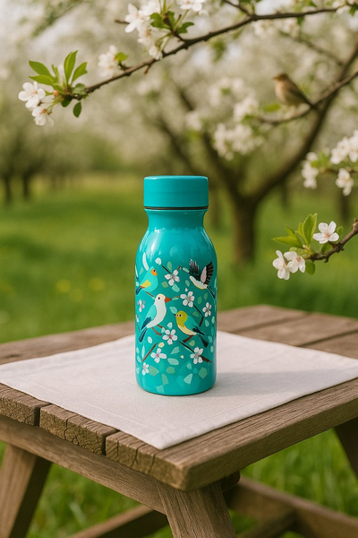 Termos Mighty Mug MINI BIRD, 400ml, çelik inox, i kaltër