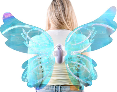 Krahë zanash Glowing Wings, LED, me muzikë, shumëngjyrëshe