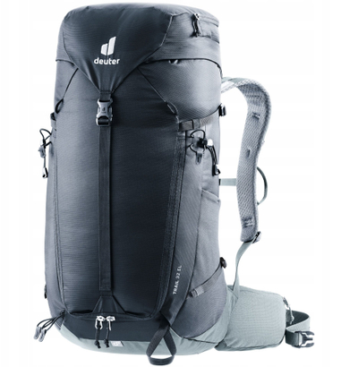 Çantë shpine trekking Deuter Trail 32 EL, 32L, sistem Airstripes, e zezë