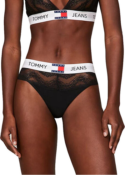 Mbathje për femra Tommy Hilfiger Women's Thong, të zeza