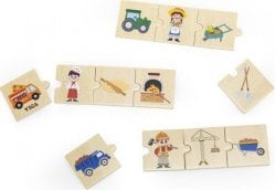 Puzzle druri Viga Jobs &amp; Tools 44749, set me 24 copa, lodër edukative, shumëngjyrëshe