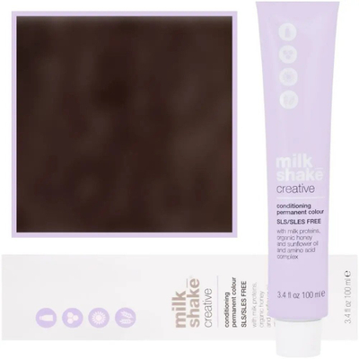 Bojë flokësh Milk Shake Creative Permanent Color 5.3, kafe e çelët me të artë, 100ml