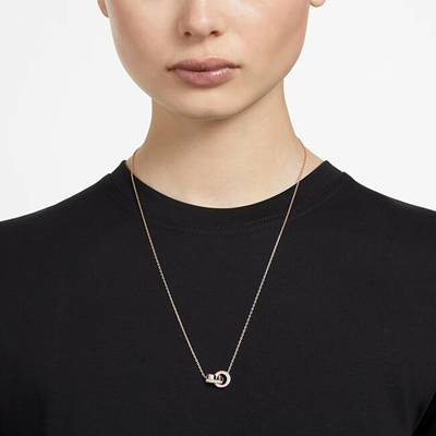 Qafore për femra Swarovski Hollow Pendant, e artë rozë