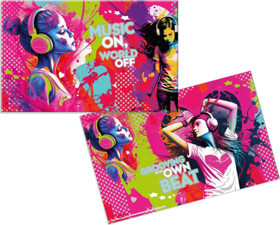 Подлога за маса HERMA Desk Pads Music Girl, 55 x 35 cm, двострана, со музички мотив