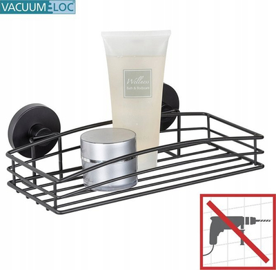 Raft dushi WENKO Vacuum-Loc, metal antikorroziv, montim pa shpim, i zi mat