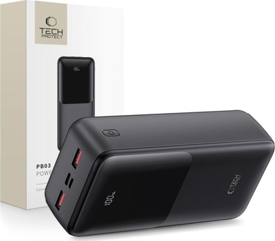 Karikues portativ Tech-Protect PB03, 30000mAh, 22.5W, i zi