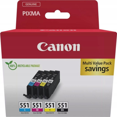 Patrona boje Canon CLI-551 Multipack, BK C M Y, origjinalë