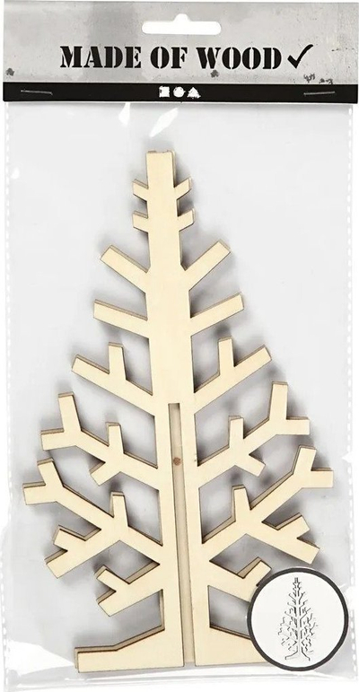 Dekor bredh druri Made of Wood, 20cm, 3D, natyral