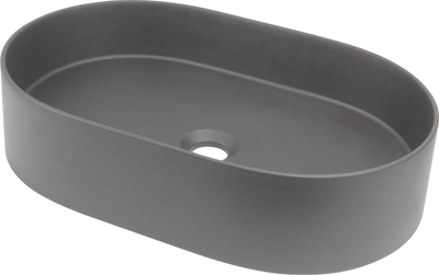 Lavaman banjoje Deante Silia, oval, granit, gri antracit