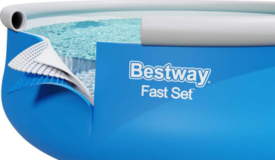 Pishinë mbi tokë Bestway Fast Set, e fryrë, me pompë filtrimi, blu