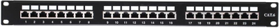 Patch panel NetRack 19'', Cat. 6, FTP, 24 porte