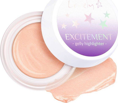 Highlighter fytyre Lovely Excitement Gelly, xhel, 10g, rozë