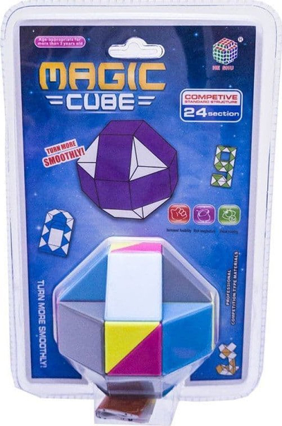 Puzzle gjarpën “Magic Cube”, 24 segmente, 13x19x8cm, shumëngjyrësh