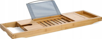 Raft për vaskë Zeller, bambu, i rregullueshëm 70 105 cm, ngjyrë natyrale