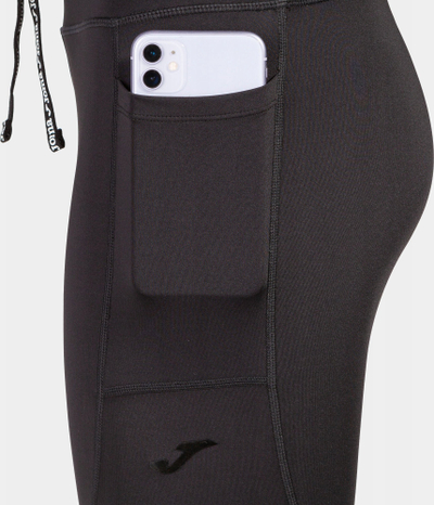 Leggins sportivë për goca Joma Urban Street, të gjatë, me xhepa, të zinj