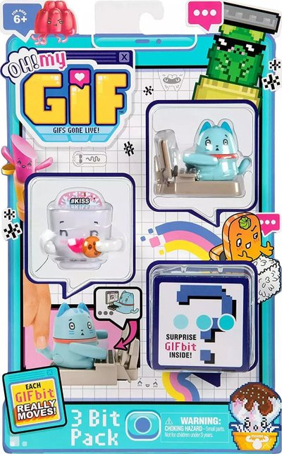 Set lodrash koleksionuese Moose Oh My Gif S1 Multi Pack, 3 figurina, shumëngjyrëshe