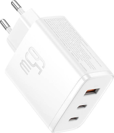 Karikues muri Baseus OS-Cube Pro, 65W, 2x USB-C dhe USB, i bardhë