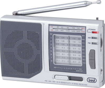 Портабилно радио Trevi MB728, аналогно FM AM SW, сребрено