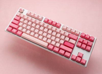 Tastierë gaming Ducky One 3 Gossamer TKL, mekanike MX Red, rozë