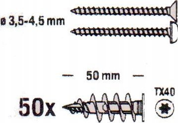 Dyllë izolimi Fischer FID II 570347, 50mm, set 50 copë
