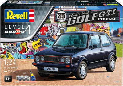 Сет модел Revell Volkswagen Golf GTI Pirelli, размер 1:24, пластичен, повеќеделен