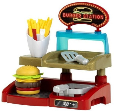 Set lojërash Burger Station Klein, për fëmijë, shumë aksesorë, shumëngjyrësh