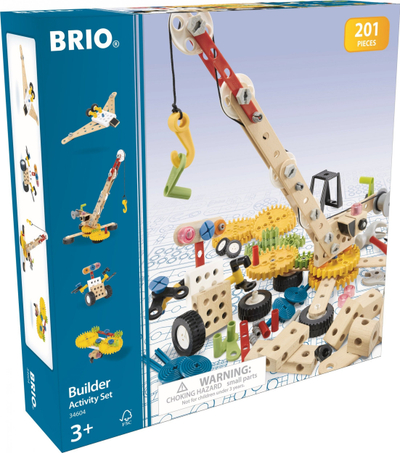 Lodër ndërtimi BRIO Builder Activity Set, 210 copa, edukative, shumëngjyrëshe