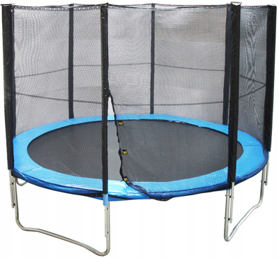 Trampolinë kopshti Springos, 366 cm, me rrjetë sigurie, e zezë