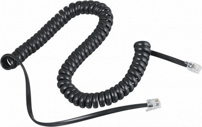 Kabllo spirale telefoni Auerswald COMfortel D-Series 55059, 2m, RJ-10, e zezë