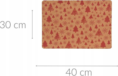 Mbulesë tavoline Home Styling Collection Christmas, tapë, 40x30 cm, e kuqe